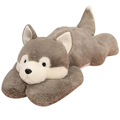ronivia Weighted Husky Stuffed Animal Toy 118 inch Plush Pillow