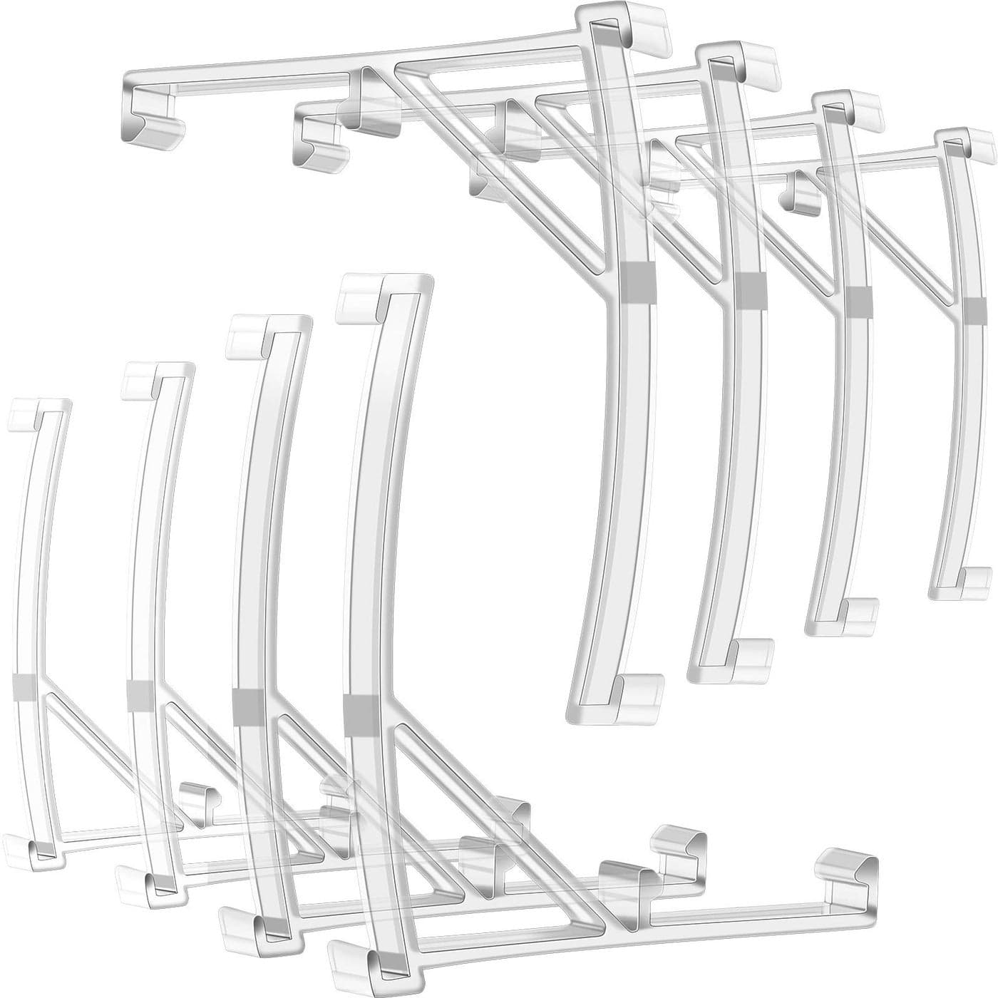 Patelai Valance Clips Plastic Vertical Blinds Brackets 35 Inch Vertical Blinds Clear Plastic for Shutters Parts Accessory Components8 Pieces