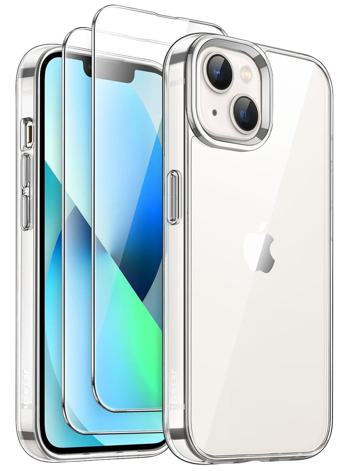 3-in-1 iPhone 13 Mini Case – Includes 2 Tempered Glass Screen Protectors, Non-Yellowing Shockproof Bumper Cover