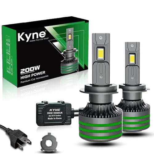 KYNE 200W High Power Premium LED Headlights Bulb –H4/H19 6000K Cool White 20,000 Lumens Ultra-Bright, IP65 Waterproof with 3 YEAR WARRANTY (3 Year Warranty, H4/H19)