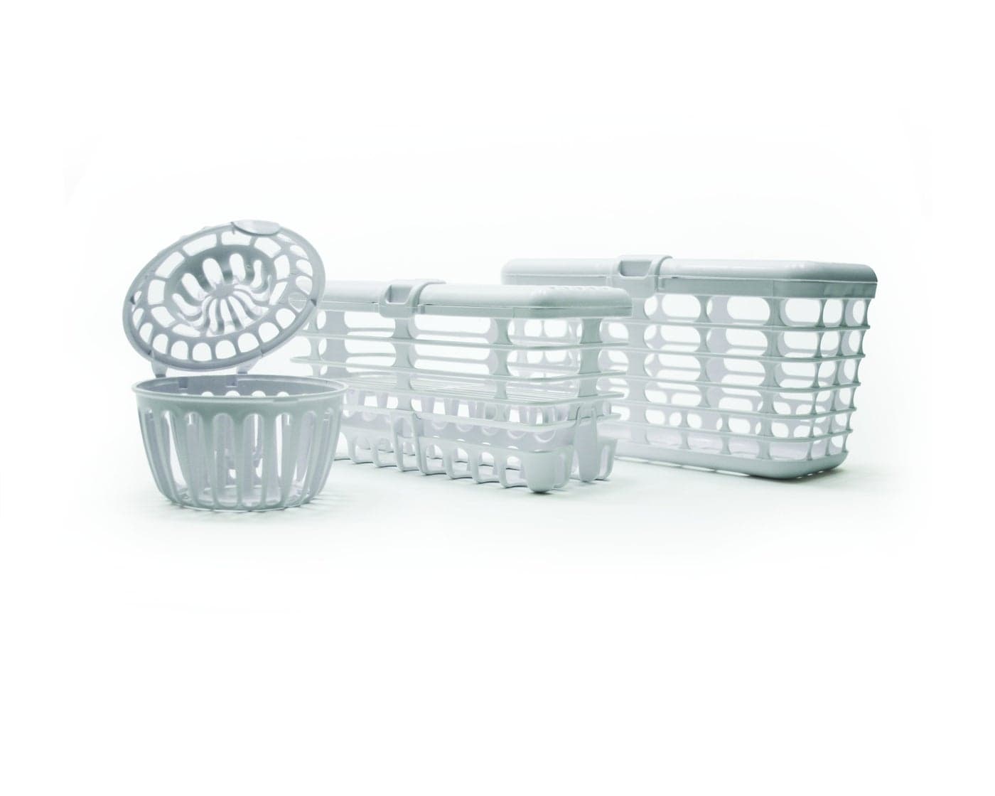Prince Lionheart Made in USA High Capacity 3in1 Dishwasher and Spill Proof Vave Cleaner Basket for Toddlers Infants Bottle Parts Accessories Fits all Dishwashers 100 Recycled PlasticWhite