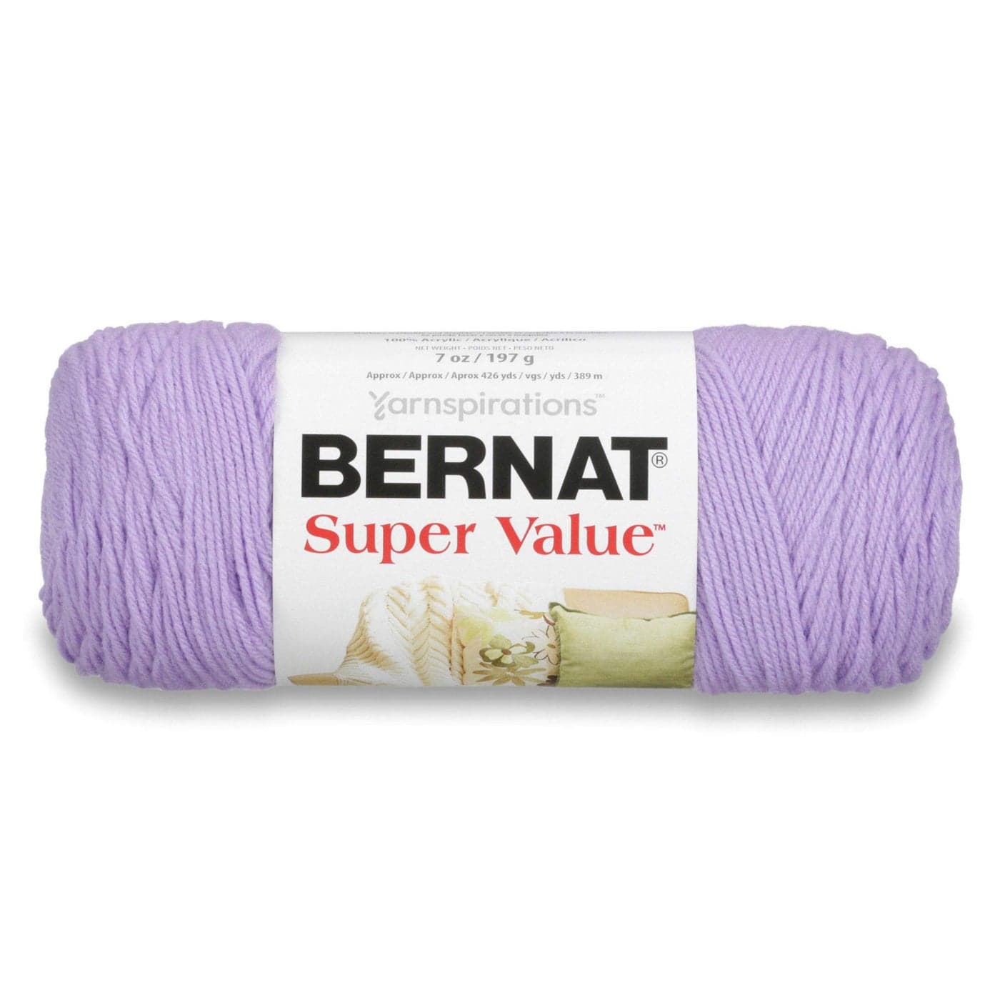 Bernat Super Value Yarn 7 oz Gauge 4 Medium Worsted Lilac