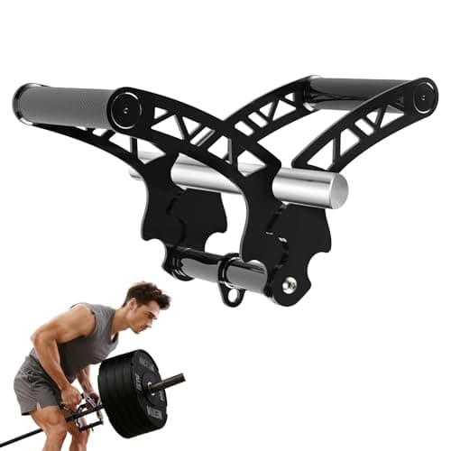 Fitarc Adjustable Width T Bar Row HandleLandmine Attachment for BarbellU Clips Gym Landmine Handle V Bar Attachment Exercise for BackArmShoulder