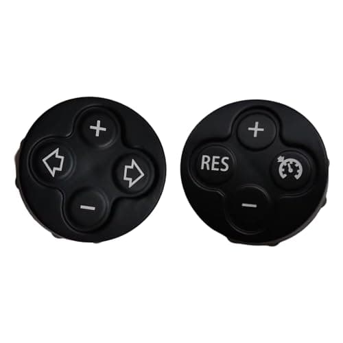 Copgge 3 Spoke Steering Wheel Multifunction Switch Cruise Control Cover and Volume Control Button Cover for Mini Cooper R55 R56 R57 R58 R59 R60 R61 2007-2015 (Volume Key + RES + Dial Cover, One Size)