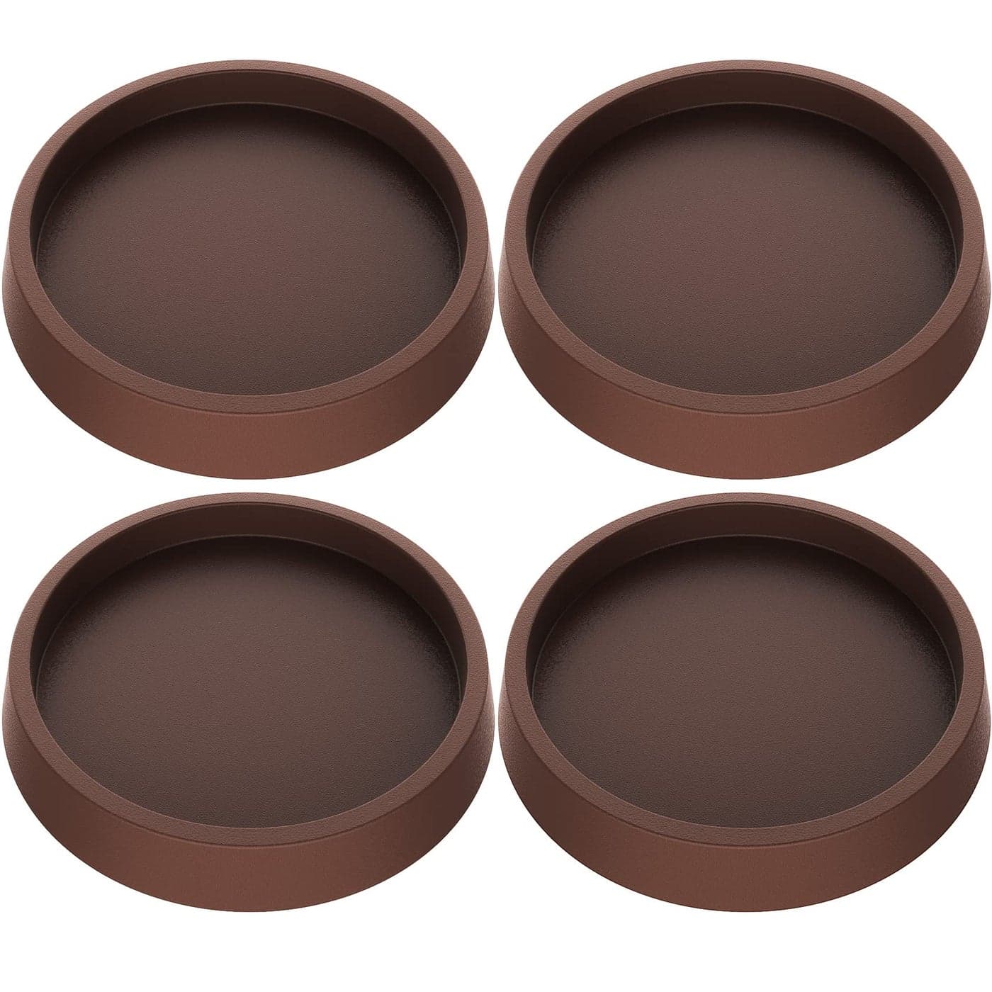 Furniture Coasters Caster Cups Furniture Leg Protectors 25 Inch 4pcs Brown Rubber Pads no Slip for Hardwood Floors