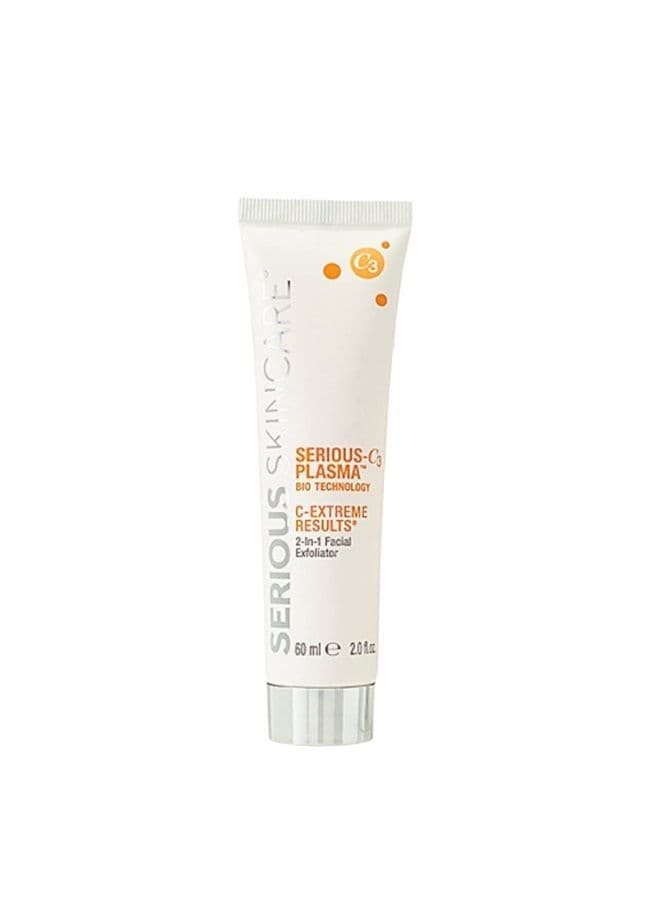 Serious-C3 Plasma C-EXTREME RESULTS 2-IN-1 Facial Exfoliator – One Step Skin Resurfacing Treatment - 2 fl. oz. – Men – Women – Face, Neck, Hands