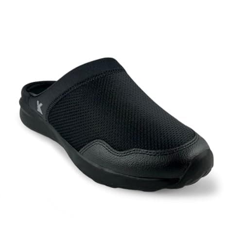 KazarMax Men's Black Cushioned Comfortable Lightweight Mule -8 UK