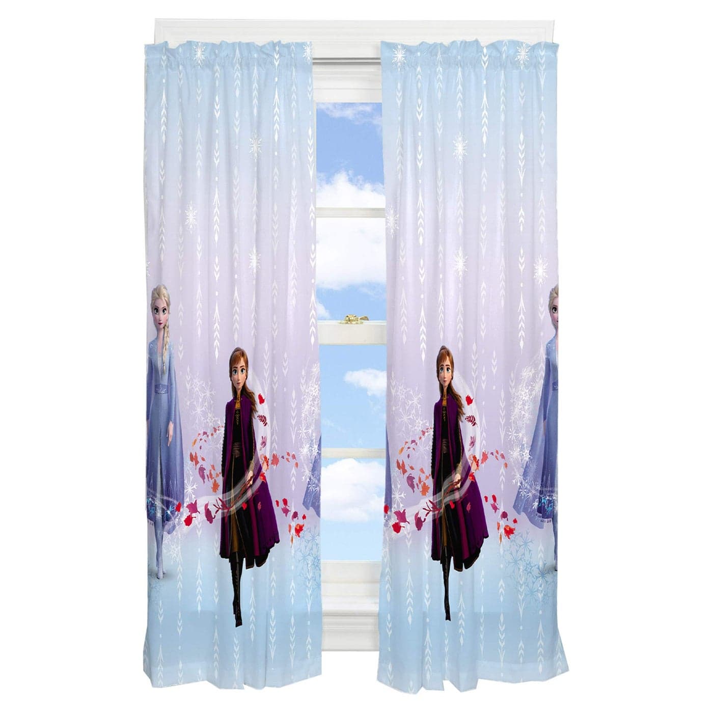 Franco Kids Window Curtain Panels Drapes Set 82 in x 63 in Disney Frozen 2