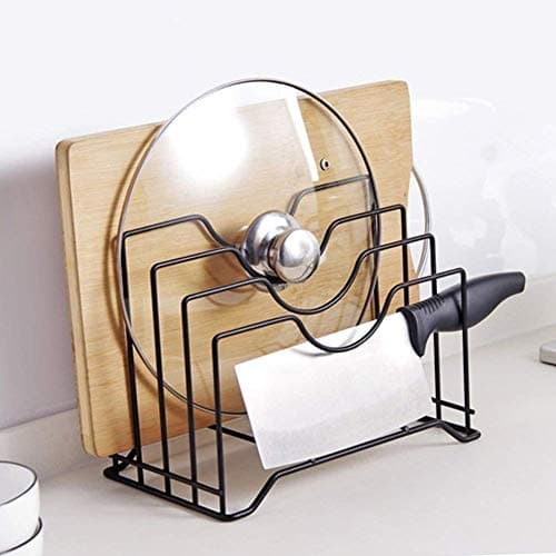 Craftland Multifunctional Kitchen Cabinet Pantry Pan and Pot Lid Organizer Plate/Dish Rack Holder Multifunctional Kitchen Cookware Chopping Board Organizer Space Saving Storage Utensil
