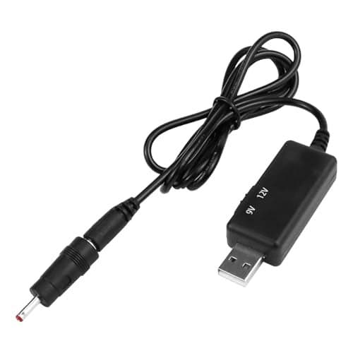 UPIQNG USB to DC 5V to 9V/12V Boost Converter Step Up Voltage Converter with LED Display 5.5/3.5mm Cable Power Regulator