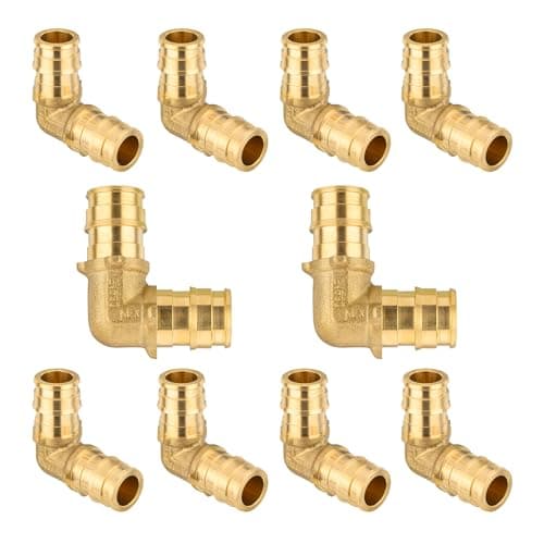 10Pack HeSun PexA Fitting 34 Inch Expansion Elbow90DegreePex Expansion Fitting 34 x 34 ElbowASTM F1960PEX1960035