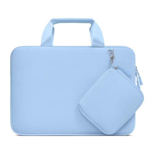 MOSISO Laptop Case 133 inch 13133 inch Laptop Sleeve Bag Compatible with MacBook AirPro 13 Pro 14 HP Dell ASUS Neoprene Carrying Computer Bag with HandleDetachable Small Case Air Blue