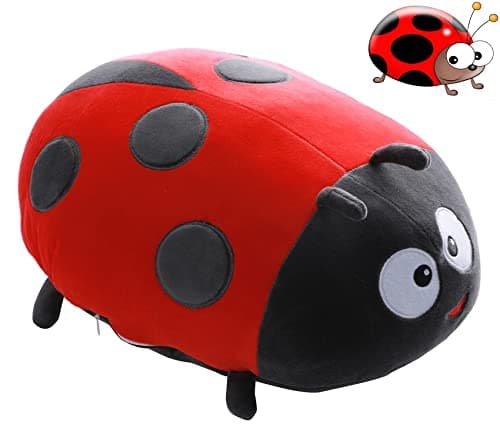 GOOC Cute 157 Inch Ladybug Stuffed AnimalsLadybird Plush Toys Pillow Anime Lady Beetle Plushie Hugging Pillow Ladybug Doll Gift for Kids and Lovers in Birthday Christmas Valentines Day