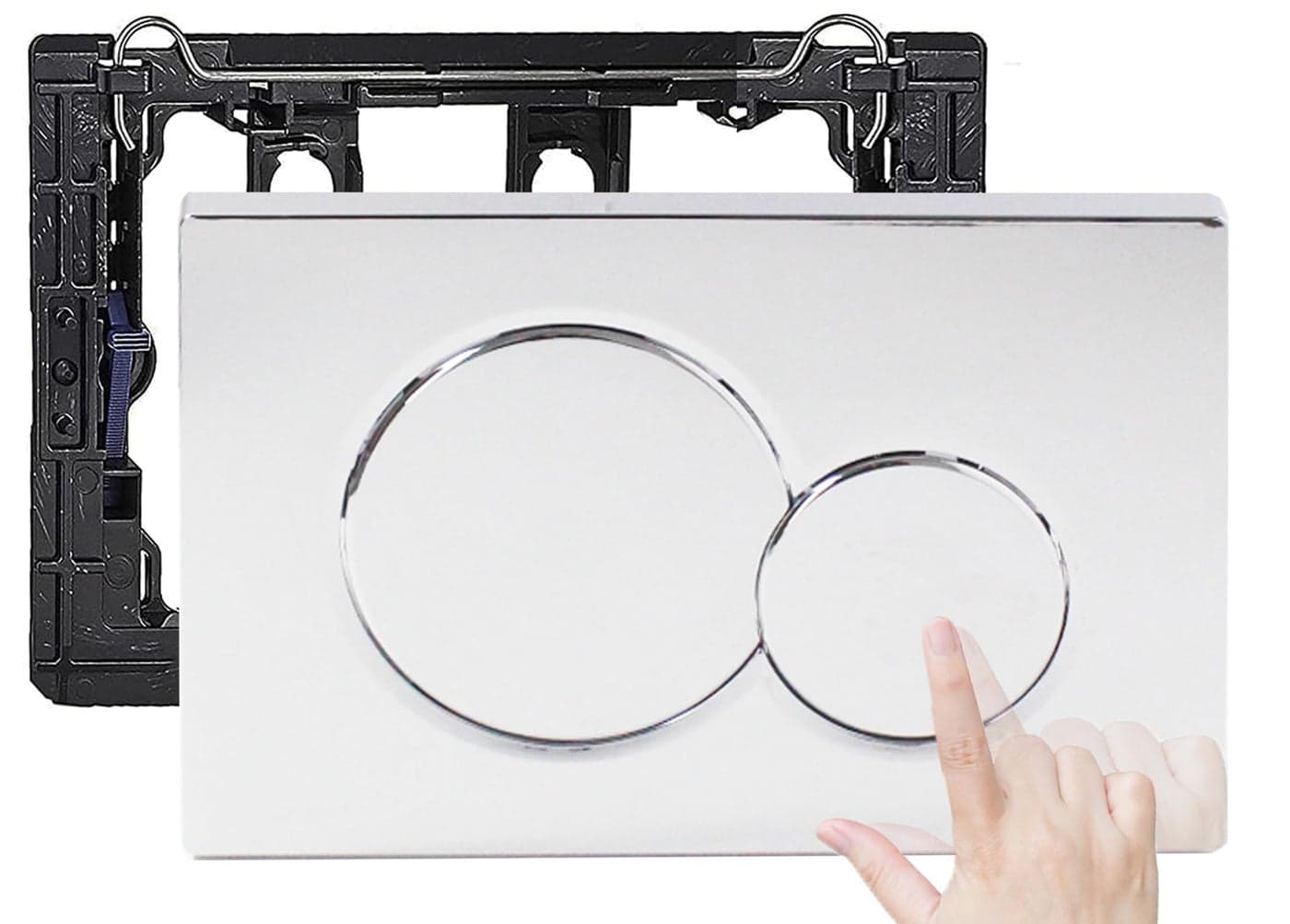 Flush Actuator Plate Compatible with 115.770.46.6, Mirror Surface Wall Mount Toilet Dual Flush Actuator Plate Sigma01, Bright