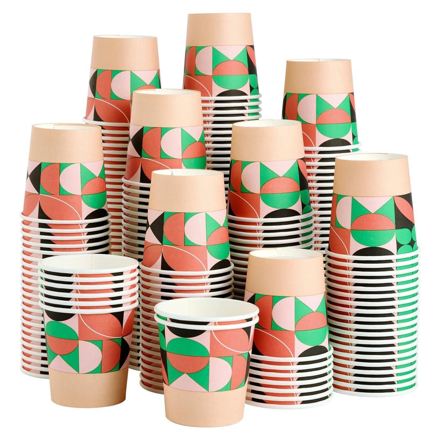 Turbo Bee 300 Pack 4 OZ Small Paper Cups Hot and Cold Beverage Drinking Espresso Cups for Party Picnic Travel and Events