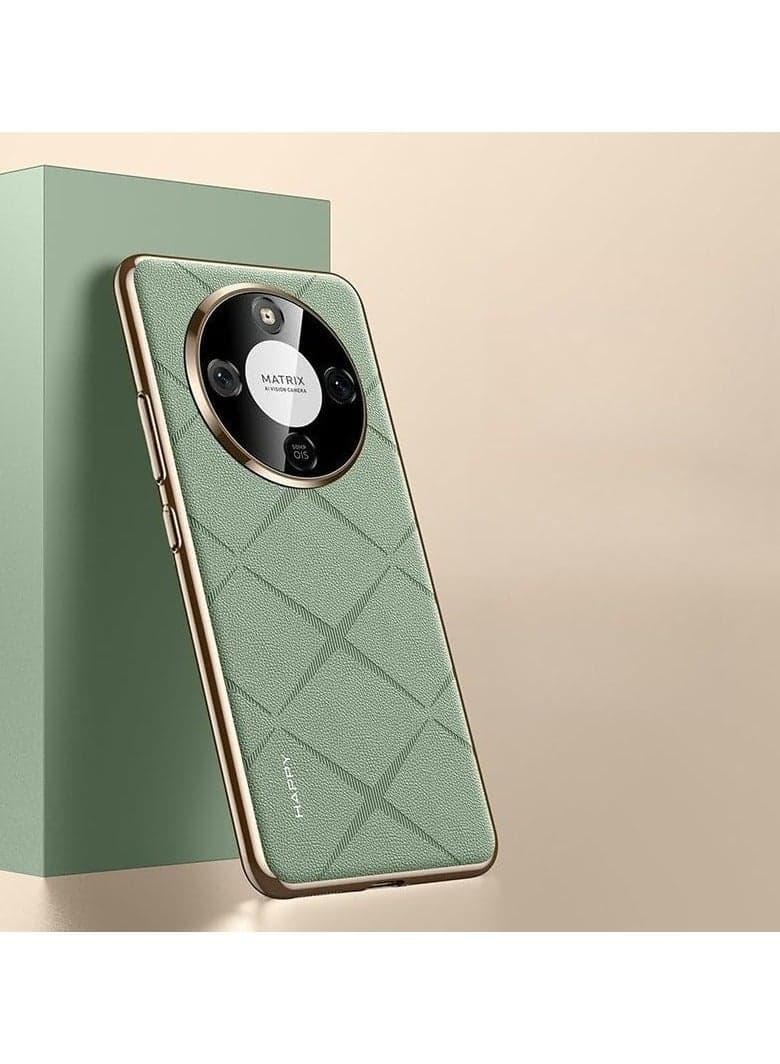 Compatible with Honor X9D 5G, this premium vegan leather case features a metal-plated frame with camera lens protection. It offers fingerprint-resistant, drop-proof, and shock-absorbing bumper protection.