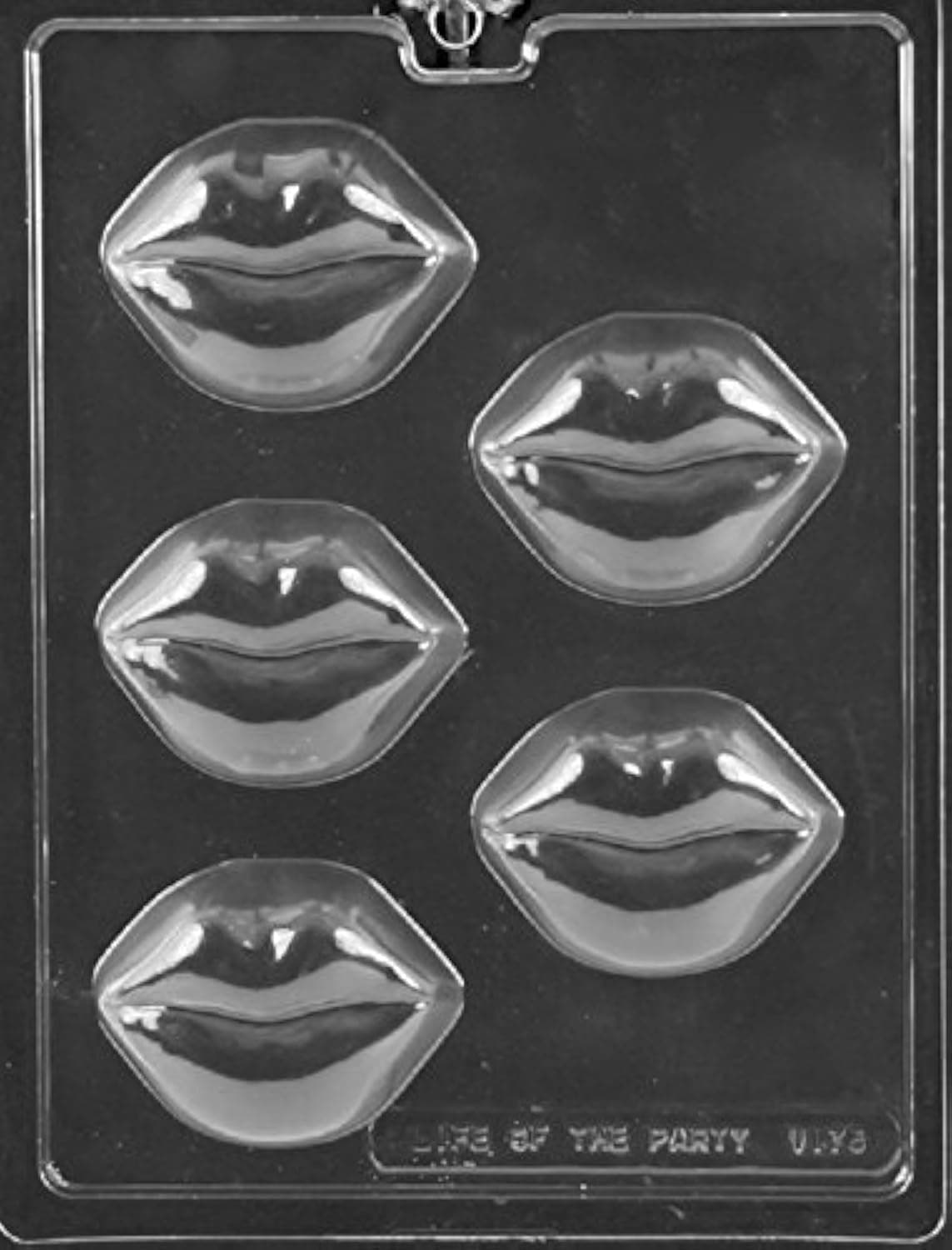 Grandmamas Goodies V175 Full Lips Kiss Cookie Valentines Day Chocolate Candy Soap Mold with Exclusive Molding Instructions