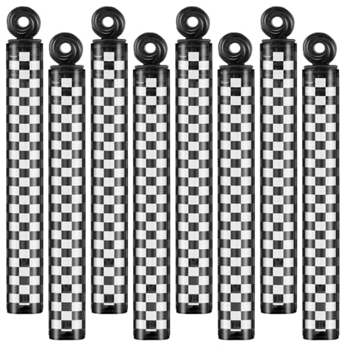 Rotatingpals 32 Pcs Checkered Bubble Wands Black and White Checkered Bubble Wand Race Car Party Favors for Adult Summer Activity Race Car Birthday Goodie Bag Stuffers Gifts Wedding Supplies