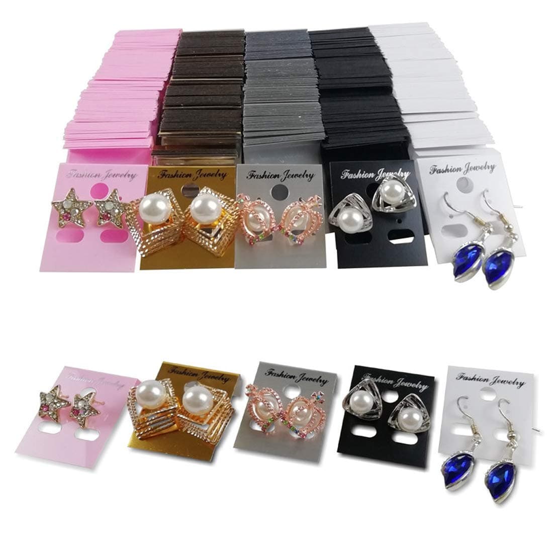 DIY Crafts Pack Of 200 Pcs Color Random 100Pcs Earring Ear Studs Organizer Holder Black Plastic Jewelry DiPack Of 200 Pcs Color Random
