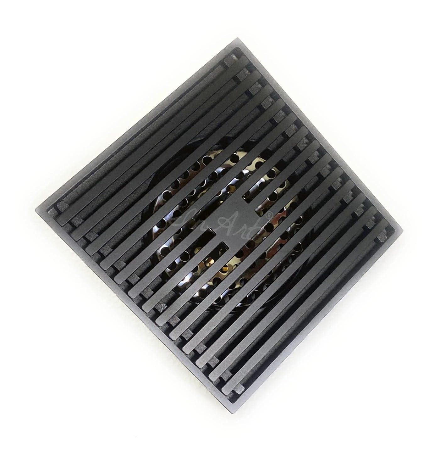 InArt Antique Brass Floor Drain Bronze Finish Easy Clean AntiFoul Cockroach Trap for Bathroom Kitchen Durable Fits 4 Pipes Black 4