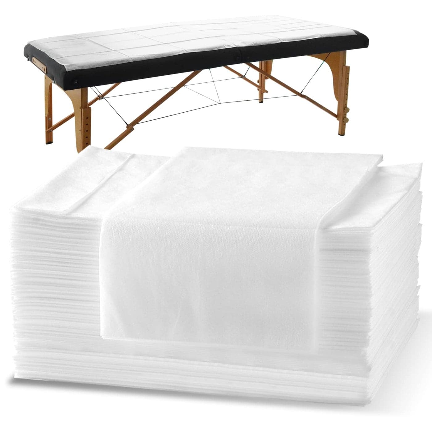 Spa Bed Sheets Disposable Massage Table Set 30 Pcs Massage Sheets Cover NonWoven Fabric for Beauty Salon Hotels 70 x 31