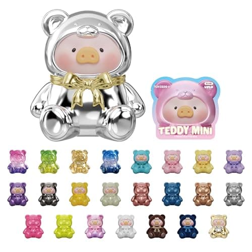TOYZERO Lulu The Piggy Blind Bags Set 20PCS Teddy Mini Blind Bags Mini Figurine Mystery Bags Toys Blind Boxes Cute Animal Figures Collectible Toys Home Desk Decoration Holiday Birthday Gifts