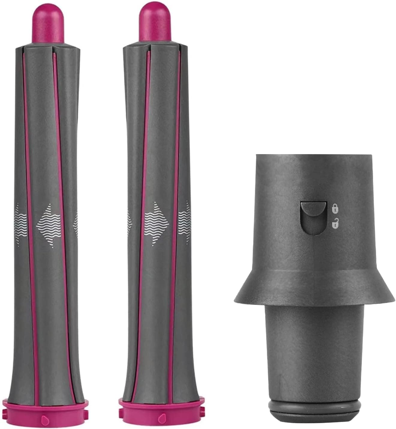 12 Inch30MM Long Hair Curling Iron Barrels for Dyson Airwrap HS01 HS05 Attachment Parts Hair Tool with Adaptor for Dyson Hair Dryer Converting to Airwrap Styler 1 Pair