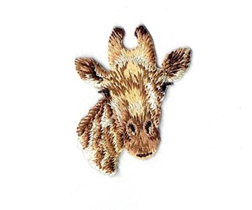 Giraffe Head Face Embroidered Iron on Patch