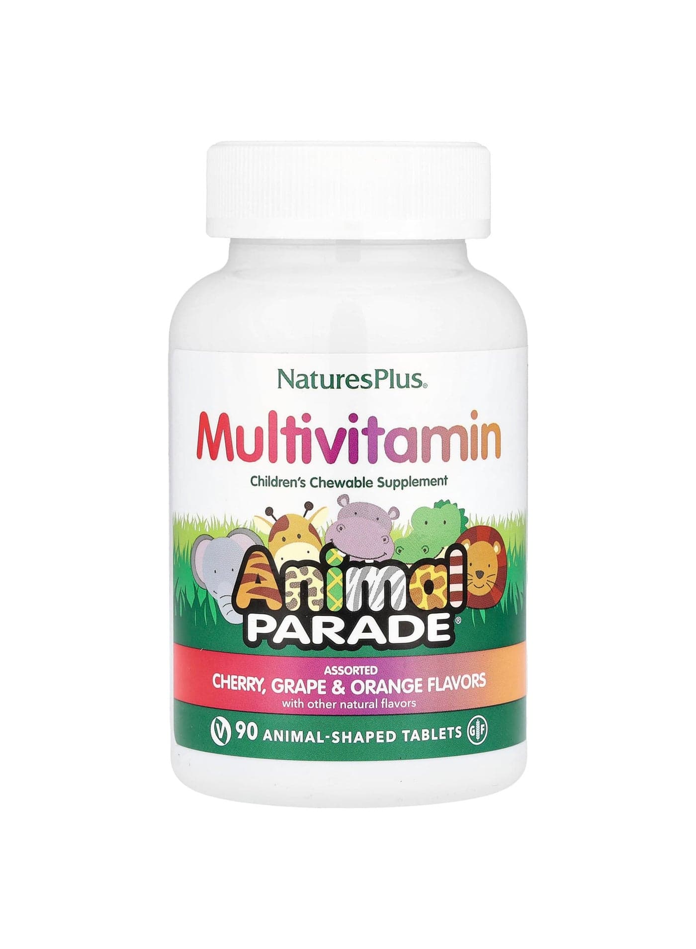 Animal Parade, Children's Chewable Multivitamin, Cherry, Grape & Orange, 90 Animal-Shaped Tablets