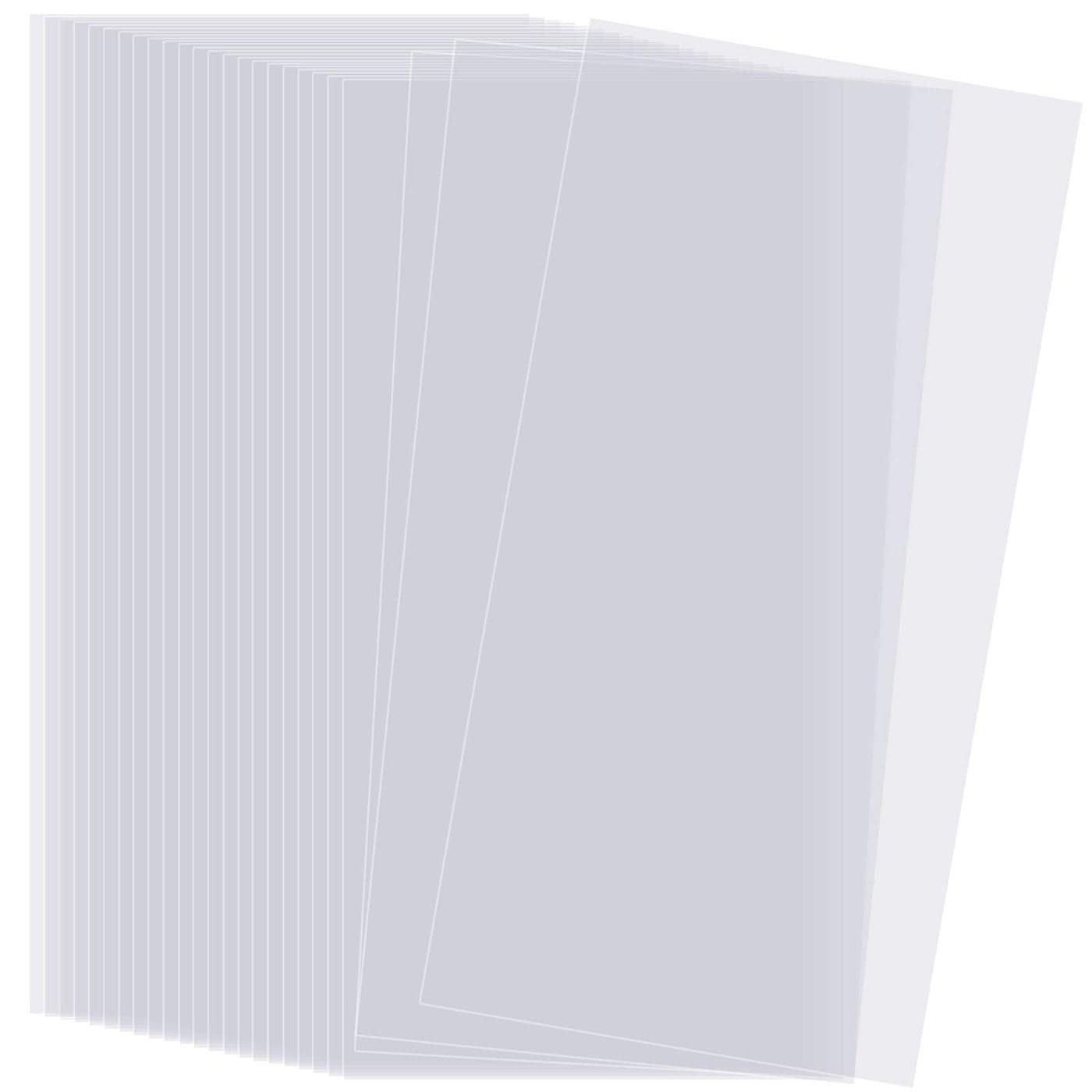 ZEONHAK 25 Pack 6 Mil Clear Mylar Sheet12 x 24 Inch Plastic Blank Stencil Stencil Template Material for Making Your Own Stencils