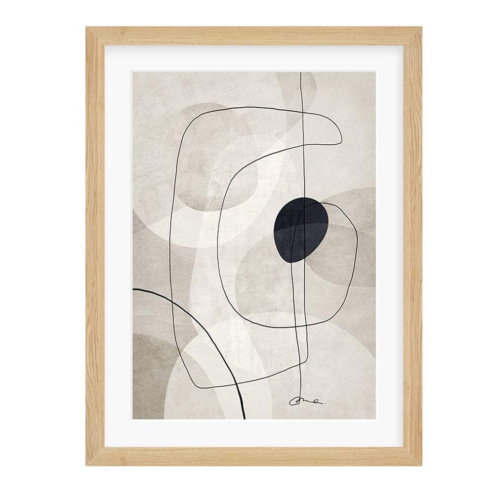 COLOSSAL ART HOUSE Modern Abstract Line Art Framed Poster Wall Painting for Living Room Bedroom Kitchen and Office Wall Decoration Frame dcor 13x17 Inch Framed Picture with Poster