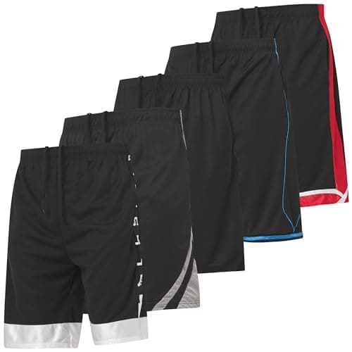 Ultra Performance 5 Pack Mens Shorts, Athletic Gym Shorts Workout Basketball Shorts for Men, Medium