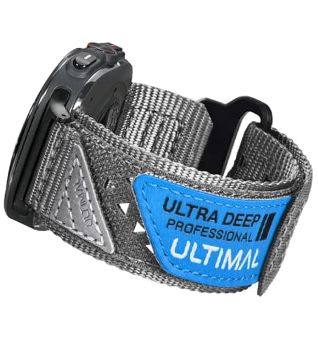 ULTIMAL Band Compatible with Samsung Galaxy Watch Ultra 47mm20242025 band for Men Women 47mm Nylon Sport Breathable Replacement Strap for Galaxy Watch Ultra Gray L