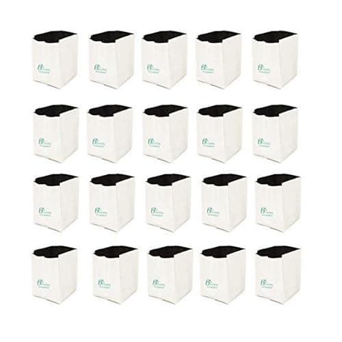 BIO BLOOMS AGRO INDIA PRIVATE LIMITED 24 X 24 X 40 Cm 100% Uv Treated Poly Grow Bags For Terrace Gardening | Pack Of 20| White&Black
