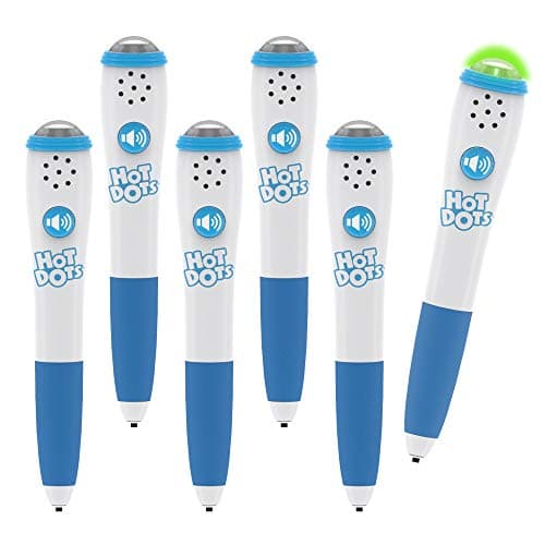 Educational Insights Hot Dots LightUp Interactive Pen Set of 6 Pens Interactive Learning Compatible with Any Hot Dots Set Workbooks Not Included
