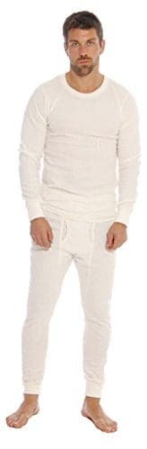 At The Buzzer Thermal Underwear Set for Men 95962-Ecru-XL