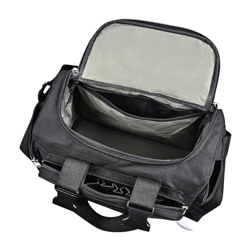 PAHAL Heavy Duty Tool Bag with Multiple Compartments Professional Electrician & Technician Tool Kit Organizer, Durable Fabric Tool Carry Bag with Zipper Closure & Adjustable Shoulder Strap - Black
