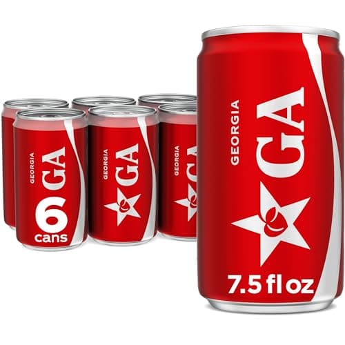 CocaCola Soda Soft Drinks 75 fl oz 6 Pack Classic Cola Soft Drink Mini Soda Cans