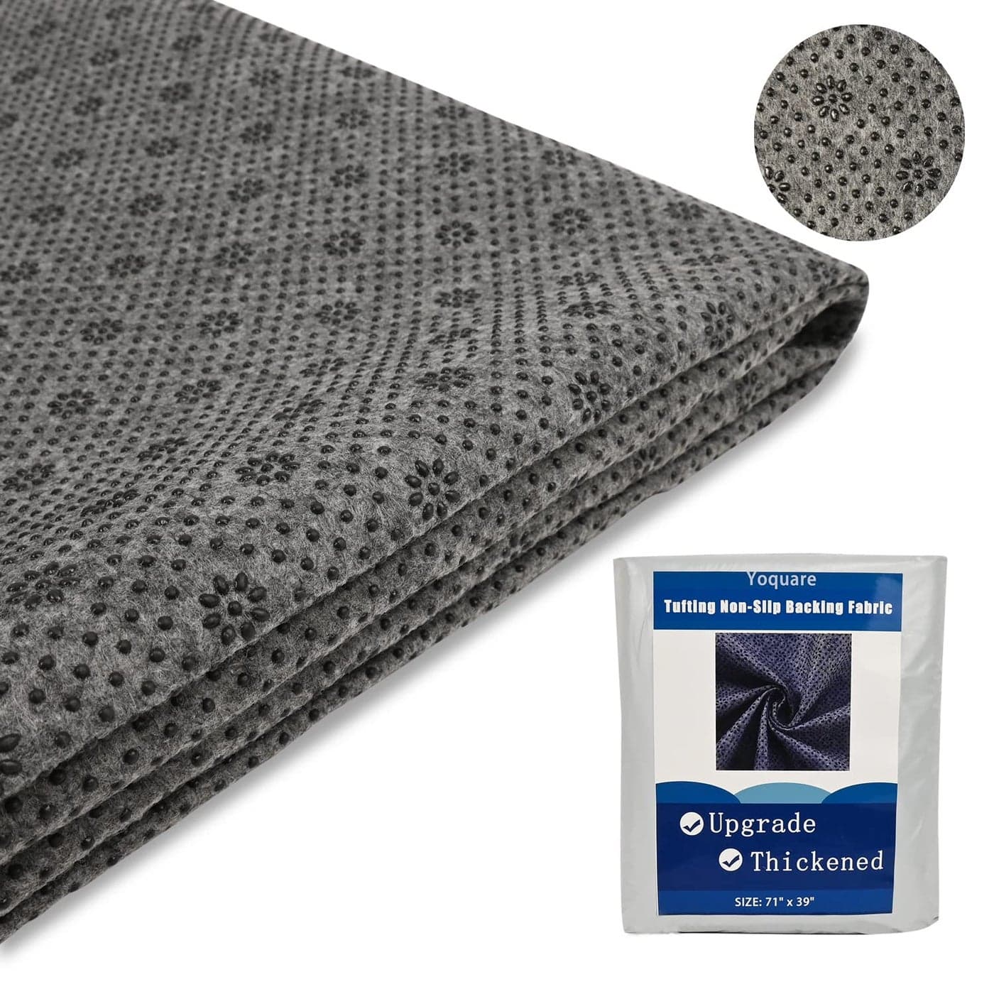 NonSlip Tufting Cloth Thick Backing Fabric 2mm Thick More WearResistant TearResistant Durable Perfect Rug Backing Fabric Rug Making Supplies 71 x 39 Inch