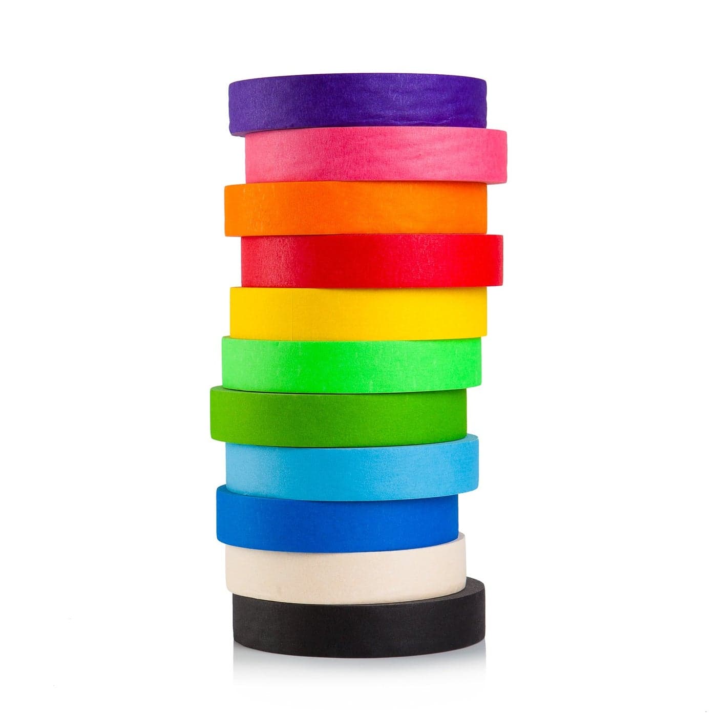 Craftzilla Colored Masking Tape 11 Roll Multi Pack 55 Yards x 1 in Colorful Craft Tape Great for Arts Crafts Kids Labeling and Color Coding