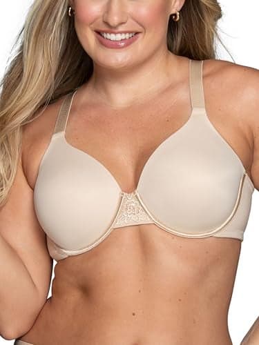 Vanity Fair Women's Plus Size Full Figure Beauty Back Smoothing Bra, Underwire-Beige, 42DDD