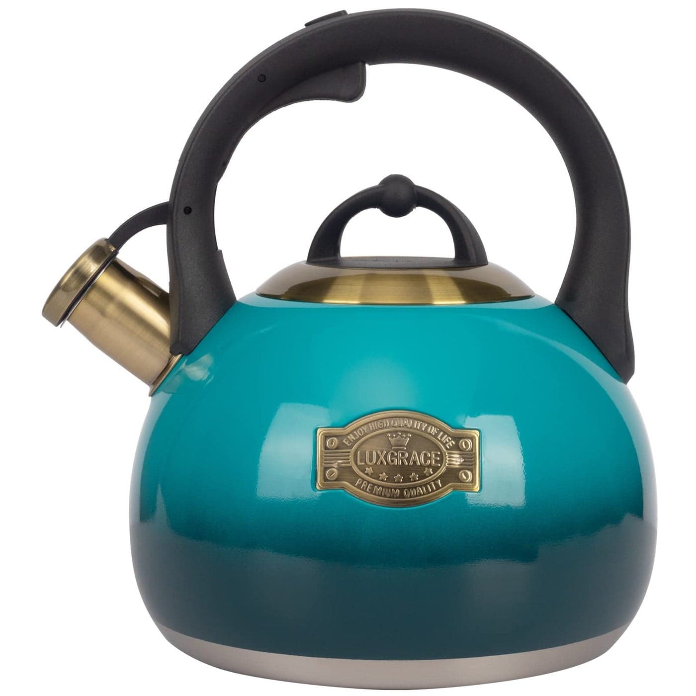 Tea Kettle Stovetop Whistling Kettle Teapot Food Grade Stainless Steel Teakettle for Stove Top with Heat Proof Ergonomic Handle 31 Quart Tea Pot