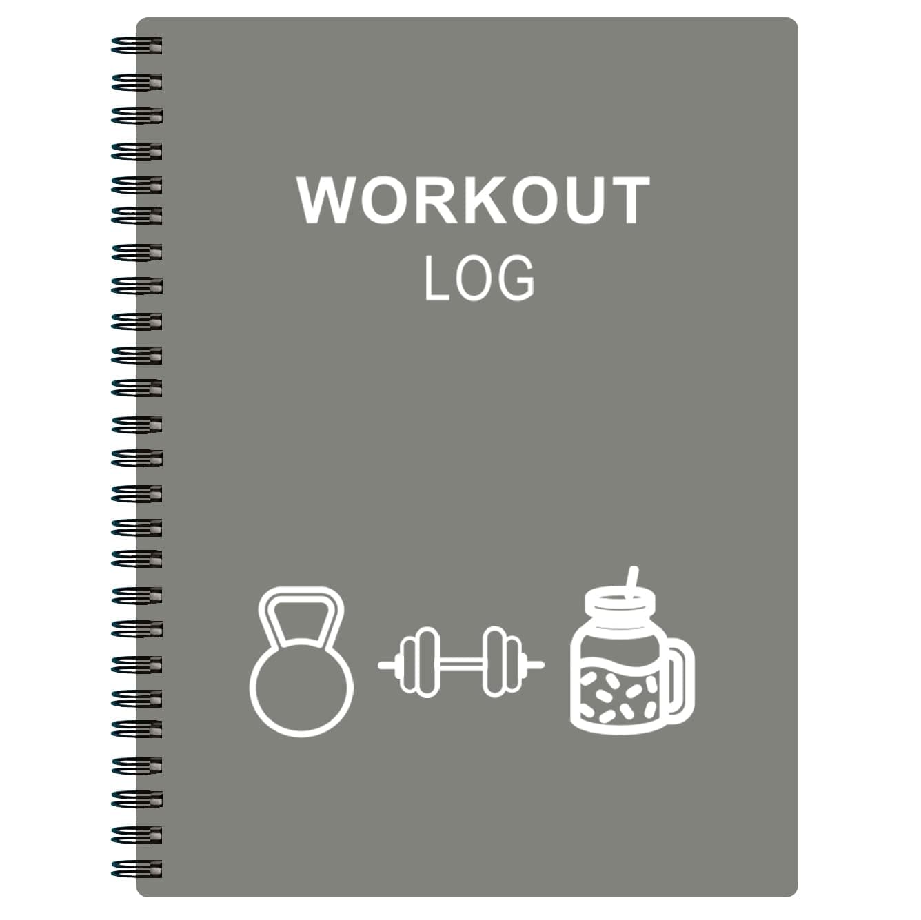 Workout Log for Women & Men - A5 Fitness Planner/Journal to Track Weight Loss, Workout Journal for GYM, Bodybuilding Progress - Daily Health & Wellness Tracker, Black