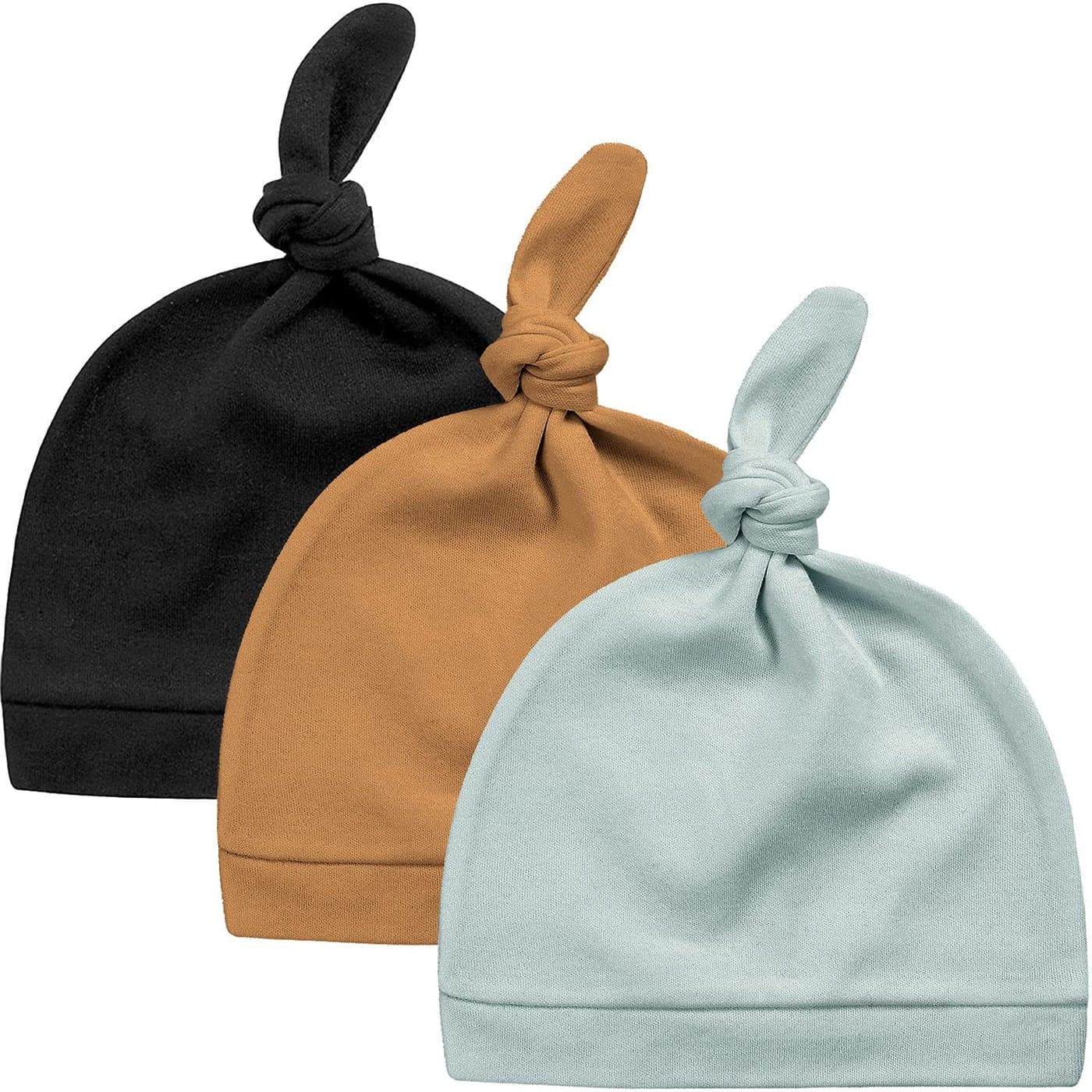 Kiddycare Hats for Newborns Babies Organic Newborn Hat for Baby BoysGirls 100 Soft Cotton Beanies for Babies Adjustable Preemie Hat for Hospital Baby Coastal Breeze 03 Months 3Pk