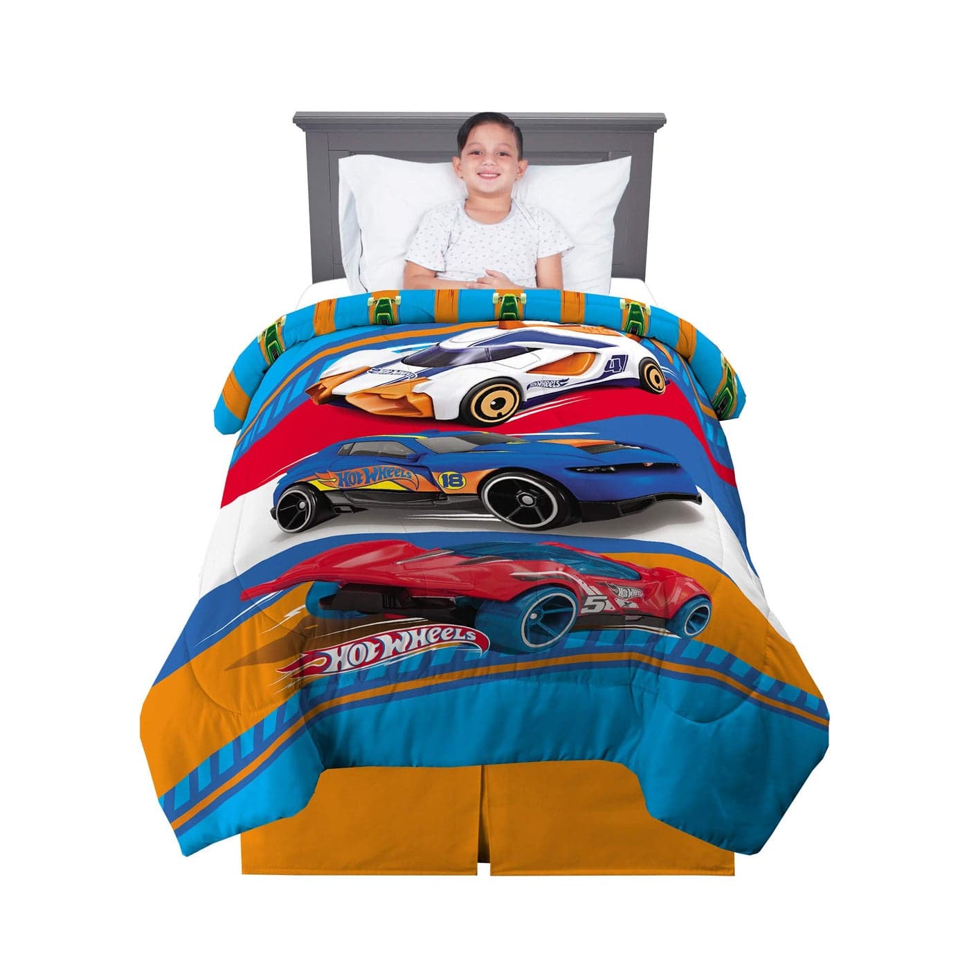 Franco Kids Bedding Super Soft Microfiber Reversible Comforter TwinFull Hot Wheels