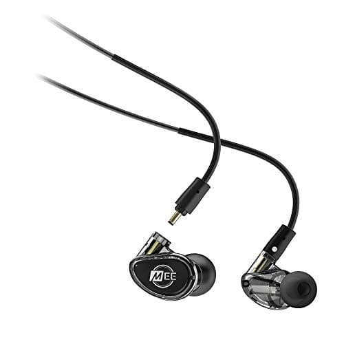 MEE audio Professional MX4 PRO Quad-Driver Hybrid Musicians In Ear Monitor Headphones with High-Resolution Reference Sound; Noise Isolating Earbuds Earphones with Detachable Cables, Black