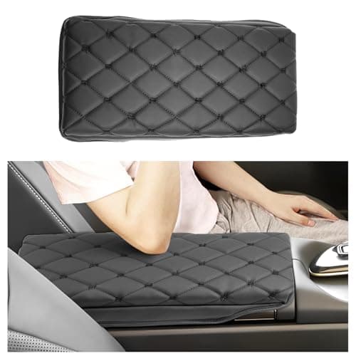 SXCY for 2023 2024 2025 Toyota Crown Signia Armrest Cover Pad for Toyota Crown Signia Accessories 2025 Crown Signia Center Console Cover Cushion 2025 Crown Middle Console Cover (w/Argyle&Black Dots)