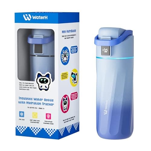 BOOST Smart Water Bottle with Reminder Tracker 16oz Kids Water Bottle for School DIY Refrigerator Magnets BPAFree Vacuum Insulated Stainless Steel Ideal for Childrens Day