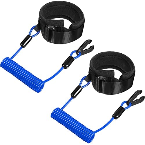 Frienda 2 Pieces Stop Kill Safety Lanyard Boat Engine Emergency Stop Switch Outboard Engine Switch Chlanyard Cord Replacement Emergency Cut Off Cord SafetyBlue
