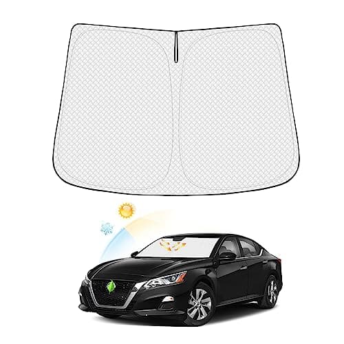 Canvcle Windshield Sun Shade for 2019-2025 2026 Nissan Altima Accessories Thicken 6-Layer Foldable Front Window Sunshade Cover Sun Visor Protector Block UV Rays Keep Vehicle Cool
